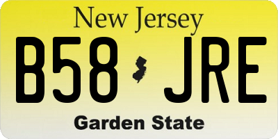 NJ license plate B58JRE