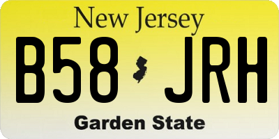 NJ license plate B58JRH