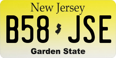 NJ license plate B58JSE