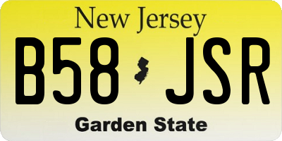 NJ license plate B58JSR