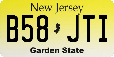 NJ license plate B58JTI