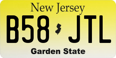 NJ license plate B58JTL
