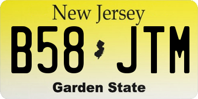 NJ license plate B58JTM
