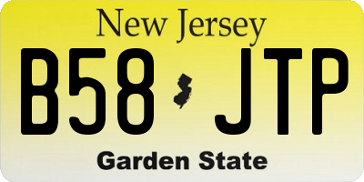 NJ license plate B58JTP
