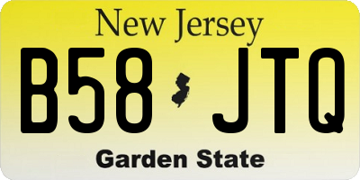 NJ license plate B58JTQ