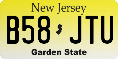 NJ license plate B58JTU