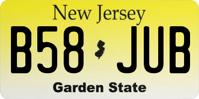 NJ license plate B58JUB
