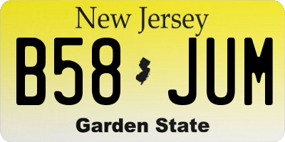 NJ license plate B58JUM