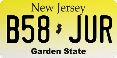 NJ license plate B58JUR