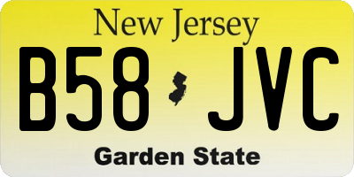 NJ license plate B58JVC