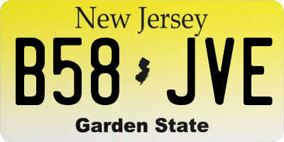 NJ license plate B58JVE