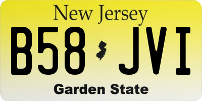 NJ license plate B58JVI