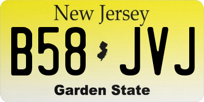 NJ license plate B58JVJ