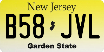 NJ license plate B58JVL