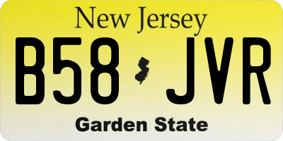 NJ license plate B58JVR