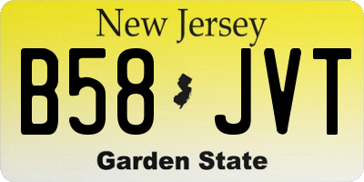 NJ license plate B58JVT