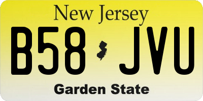 NJ license plate B58JVU