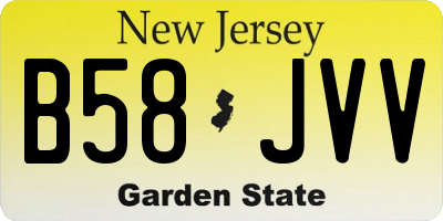 NJ license plate B58JVV