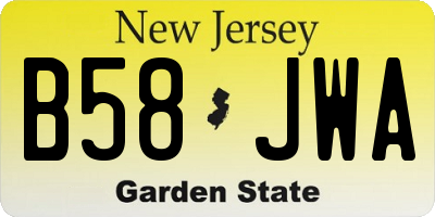 NJ license plate B58JWA