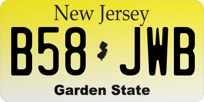 NJ license plate B58JWB
