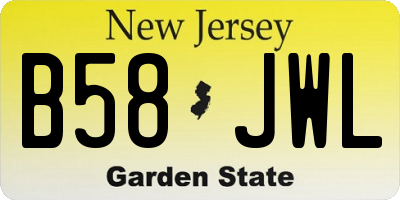 NJ license plate B58JWL