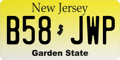 NJ license plate B58JWP