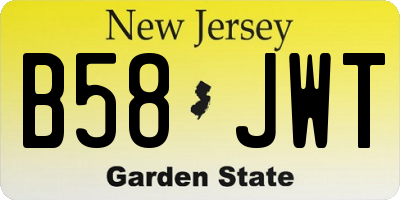 NJ license plate B58JWT