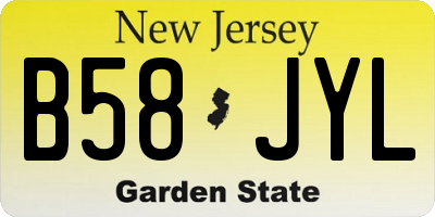 NJ license plate B58JYL