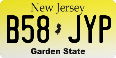 NJ license plate B58JYP