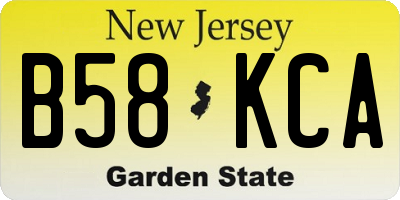 NJ license plate B58KCA
