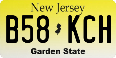 NJ license plate B58KCH