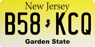 NJ license plate B58KCQ