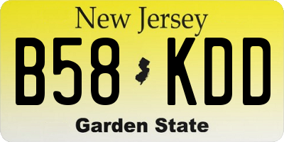 NJ license plate B58KDD