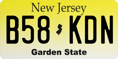 NJ license plate B58KDN