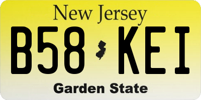 NJ license plate B58KEI
