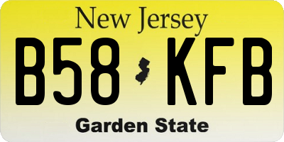 NJ license plate B58KFB
