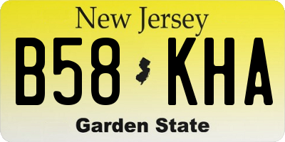 NJ license plate B58KHA