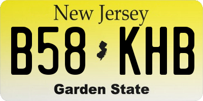 NJ license plate B58KHB