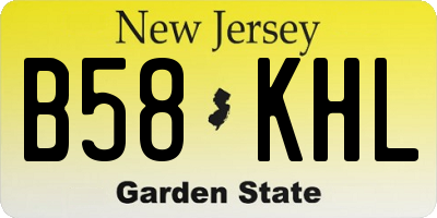 NJ license plate B58KHL