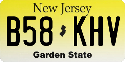 NJ license plate B58KHV