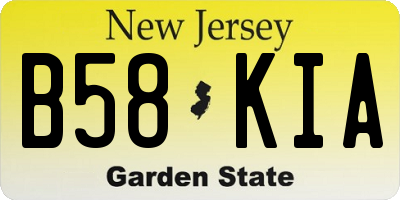NJ license plate B58KIA