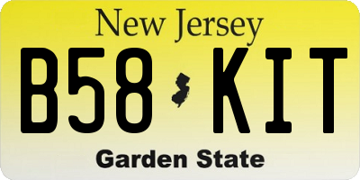 NJ license plate B58KIT