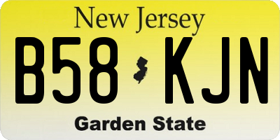 NJ license plate B58KJN