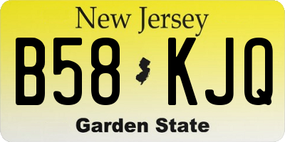 NJ license plate B58KJQ