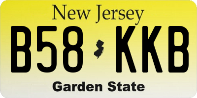 NJ license plate B58KKB