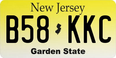 NJ license plate B58KKC