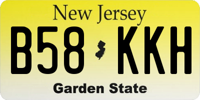 NJ license plate B58KKH