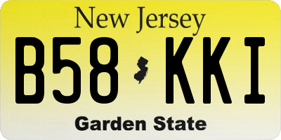 NJ license plate B58KKI