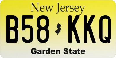 NJ license plate B58KKQ