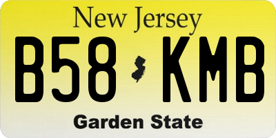 NJ license plate B58KMB